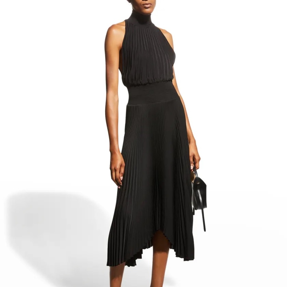 A.L.C. Renzo Pleated Halter Dress